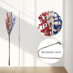 Red White and Blue Flowers Artificial Flowers, Patriotic Artificial Flower Picks, 29.5 inches Artificial Jasmine Flower for Independence Day Decorations Memorial Day Decor (10, Red, White, Blue)