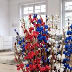Red White and Blue Flowers Artificial Flowers, Patriotic Artificial Flower Picks, 29.5 inches Artificial Jasmine Flower for Independence Day Decorations Memorial Day Decor (10, Red, White, Blue)