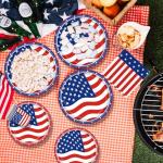 140Pcs 4th of July Party Supplies Tableware Set Independence Day Plates and Napkins for American Memorial Day Decorations Stars and Stripes Patriotic Decorations Paper Plates, Serves 20