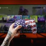 MODDEDZONE M Series Custom Wireless Controller Compatible with PS5 - Exclusive and Unique Design| Customized in the USA| (American Flag)