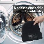 OUTDOOR SHAPING American Flag Embroidered Beanie for Men Women USA Tactical Knit Cuffed Watch Cap Winter Unisex Warm Skull Beanie Hat, One Size, Black