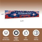 Thank You Veterans Banner,Veterans Day Decorations Outdoor,American Flag Veterans Day Banners Patriotic Party Decoration and Supplies for Home House Yard Garden (Blue 1)