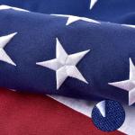 American Flag for Outside 3x5 FT, Deluxe Heavy Duty Spun Polyster, TearProof and Waterproof Super Tough Series, All Weather High Wind USA US Flag with Embroidered Stars, Sewn Stripes, Brass Grommets