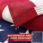Premium American Flag 3x5 Ft TearProof Series for Outside, Heavy Duty Outdoor，Longest Lasting, Super Tough Fade Resistant Spun Polyester, High Wind US Outdoor Flags Embroidered Stars, Sewn Stripes, Brass Grommets