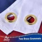 American Flag for Outside 3x5 FT, Deluxe Heavy Duty Spun Polyster, TearProof and Waterproof Super Tough Series, All Weather High Wind USA US Flag with Embroidered Stars, Sewn Stripes, Brass Grommets