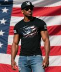 KESHIAN Men's American USA Flag Patriotic T Shirt Crewneck Casual Mens Graphic Tees