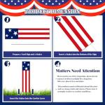 Wenqik 12 Pcs 4th of July Yard Signs Memorial Day Outdoor Signs Decorations Patriotic Yard Stake Stars and USA Letter Patio Sign with Stakes for Independence Day Patio Walkway Pathway Lawn Decorations