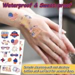 4th of July Tattoos Decorations - 177Pcs Fourth of July Tattoo Temporary for Kids, USA American Flag Patriotic Stickers, Red White and Blue Independence/Memorial/Labor Day Accessories Party Supplies