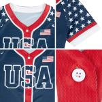 JINTING USA Jerseys for Women - 4th of July Womens Button Down Baseball Shirts American Flag and Star Patriotic Shirt