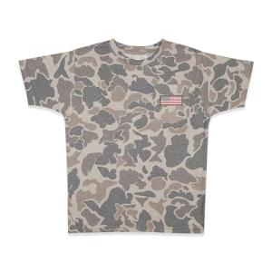 Mooselander - Men's Patriotic T-Shirt, Realtree and Mossy Oak Camo T-Shirt for Men, Hunting Apparel with USA Flag Embroidery (US, Alpha, X-Large, Regular, Classic Camo Brown)