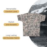 Mooselander - Men's Patriotic T-Shirt, Realtree and Mossy Oak Camo T-Shirt for Men, Hunting Apparel with USA Flag Embroidery (US, Alpha, X-Large, Regular, Classic Camo Brown)