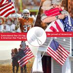 House Flag Pole With American Flag - Flagpoles Residential Kit with 5ft Tangle Free Metal Flag Pole,3x5 Embroidered US Flag,Holder Bracket,Heavy Duty Flag Poles for Outside House,Porch,Outdoor-White