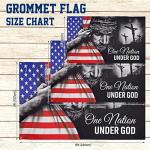 FLAGWIX 3x5 Patriotic American Flags for Outside, One Nation Under God American Jesus Flag - Double Sided, Heavy Duty Canvas, Fade Resistant - Home Decor Indoor, Outdoor Decor Flag with Grommets