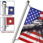 FLAGWIX 3x5 Patriotic American Flags for Outside, One Nation Under God American Jesus Flag - Double Sided, Heavy Duty Canvas, Fade Resistant - Home Decor Indoor, Outdoor Decor Flag with Grommets