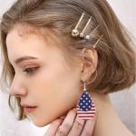 4th of July Patriotic Earrings, American Flag Earrings, Independence Day Stud Dangle Drop Hook Fashion Jewelry Gift for Women