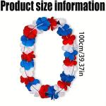 YosiMing Patriotic Red White and Blue Flower Leis and Star Sunglasses for 4th of July,Flower Necklace Party Decorations 12PCS
