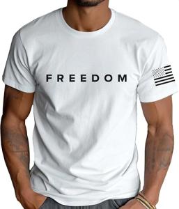 Freedom Charlie Kirk White T Shirt White L (US, Alpha, Small, Regular, Regular)
