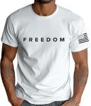 Freedom Charlie Kirk White T Shirt White L (US, Alpha, Small, Regular, Regular)