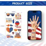 JCFIRE 4th of July Decorations, 100 PCS Temporary Tattoos for Kids Adults, Patriotic Decorations, Fourth of July Accessories, Red White And Blue Party Supplies for Independence Day