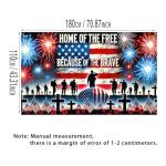 BlissYard Memorial Day Party Background Banner America Independence Day Backdrop 71 x 43 Inch Patriotic National Holiday 4th of July Veterans Day Memorial Day Indoor Outdoor Supplies
