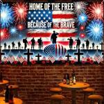 BlissYard Memorial Day Party Background Banner America Independence Day Backdrop 71 x 43 Inch Patriotic National Holiday 4th of July Veterans Day Memorial Day Indoor Outdoor Supplies