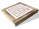 Patriotic Wood Plaque Sign, I Pledge Allegiance to the Flag of United States of America, Box Wood Plaques Desk Décor, American Flag Wooden Sign, 4th of July Woods Decoration, Independence Day Decor