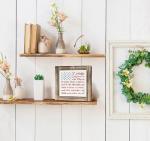 Patriotic Wood Plaque Sign, I Pledge Allegiance to the Flag of United States of America, Box Wood Plaques Desk Décor, American Flag Wooden Sign, 4th of July Woods Decoration, Independence Day Decor