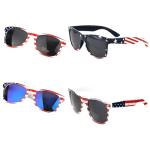 SIEYEWER American Flag Sunglasses – 4/8/12 Pack Patriotic Shades for July 4th, Memorial Day, Party Favors, Independence Day Parade, USA Flag Themed Glasses for Adults and Kids