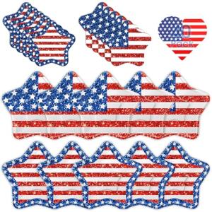 40 Pcs 4th of July Paper Plates and Napkins Sets - Patriotic Party Supplies Tableware, Disposable Paper Plates Napkins Kit for Independence Day July 4th Party Decorations Table Decor, Serves 20
