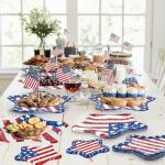 40 Pcs 4th of July Paper Plates and Napkins Sets - Patriotic Party Supplies Tableware, Disposable Paper Plates Napkins Kit for Independence Day July 4th Party Decorations Table Decor, Serves 20
