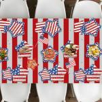 40 Pcs 4th of July Paper Plates and Napkins Sets - Patriotic Party Supplies Tableware, Disposable Paper Plates Napkins Kit for Independence Day July 4th Party Decorations Table Decor, Serves 20