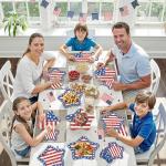 40 Pcs 4th of July Paper Plates and Napkins Sets - Patriotic Party Supplies Tableware, Disposable Paper Plates Napkins Kit for Independence Day July 4th Party Decorations Table Decor, Serves 20