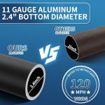 FFILY 11 Gauge Heavy Duty Flag Pole, 30 FT 45K PSI & 95 HBW Hard Aerospace Aluminum Flagpole, Unbending 120MPH Wind Resistance, In-Ground Flagpole Kit for Outside House