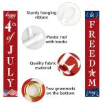 4th of July Decorations Patriotic Decorations Red White and Blue Banner Outdoor Hanging American Flag Porch Decor for Fourth of July Veterans Labor Memorial Presidents Flag Election Day