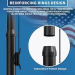 FFILY 11 Gauge Heavy Duty Flag Pole, 30 FT 45K PSI & 95 HBW Hard Aerospace Aluminum Flagpole, Unbending 120MPH Wind Resistance, In-Ground Flagpole Kit for Outside House