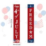 4th of July Decorations Patriotic Decorations Red White and Blue Banner Outdoor Hanging American Flag Porch Decor for Fourth of July Veterans Labor Memorial Presidents Flag Election Day