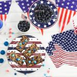 OuMuaMua 75 Pcs American Flag Patriotic Party Plates and Napkins, 4th of July Disposable Tableware Paper Set for Veterans, Election, July 4th Independence Day Party Supplies Decorations, Serves 25