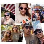 ANDWOOD American Flag Sunglasses Polarized Womens Mens Trendy Classic Retro USA America Sun glasses