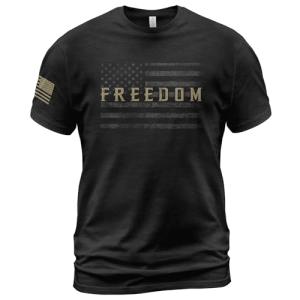 Freedom T Shirt, American Flag Shirt, Freedom Shirts for Men, Patriotic Shirts for Men 4 (Black-M)