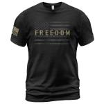 Freedom T Shirt, American Flag Shirt, Freedom Shirts for Men, Patriotic Shirts for Men 4 (Black-M)