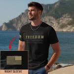 Freedom T Shirt, American Flag Shirt, Freedom Shirts for Men, Patriotic Shirts for Men 4 (Black-M)