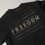 Freedom T Shirt, American Flag Shirt, Freedom Shirts for Men, Patriotic Shirts for Men 4 (Black-M)