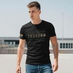 Freedom T Shirt, American Flag Shirt, Freedom Shirts for Men, Patriotic Shirts for Men 4 (Black-M)
