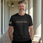 Freedom T Shirt, American Flag Shirt, Freedom Shirts for Men, Patriotic Shirts for Men 4 (Black-M)
