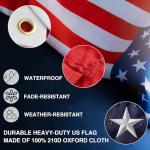 KBLOONG 30FT Heavy Duty Flag Pole for Outside House,Gray 11-Gauge Thick Design,Aerospace-Grade Aluminum Flagpole Kit,3x5 Embroidered Nylon Flag,120MPH Wind Rated Flagpoles, In-Ground