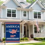 250 Anniversary Garden Flag, America 250th Anniversary Banner USA 4th of July Patriotic Freedom Yard Sign Double-Sided Waterproof Flag 12x18 Inch
