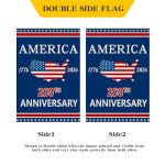 250 Anniversary Garden Flag, America 250th Anniversary Banner USA 4th of July Patriotic Freedom Yard Sign Double-Sided Waterproof Flag 12x18 Inch