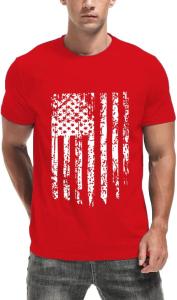 NEWKA Mens American Flag Shirt USA Tshirts Patriotic 4th of July T-Shirt Memorial Day Tee Tops