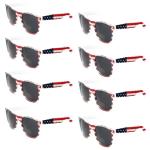 SIEYEWER American Flag Sunglasses – 4/8/12 Pack Patriotic Shades for July 4th, Memorial Day, Party Favors, Independence Day Parade, USA Flag Themed Glasses for Adults and Kids
