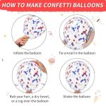 Red and Blue Balloons, 50pcs 12 Inch Navy Pearl Light Latex Balloon Confetti for Birthday Britain Sporting White 4th of July Independence Day Party Decorations
